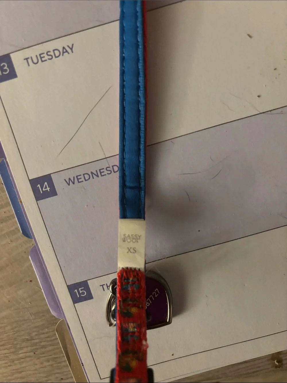 Adjustable Blue and Red Pet Collar